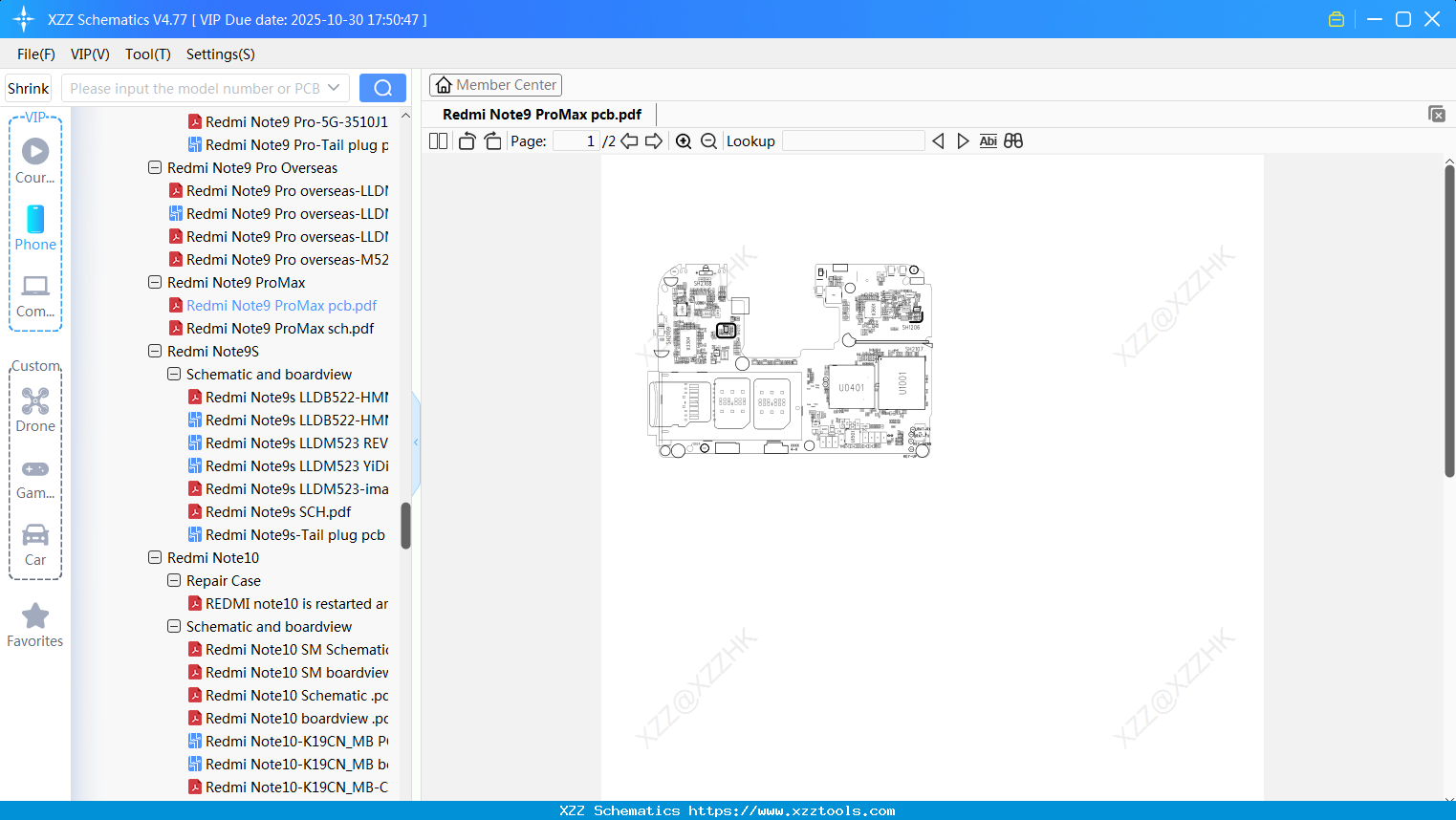 Xiaomi Redmi Note9 ProMax Pcb
